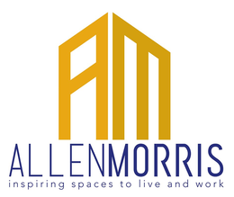 AM ALLEN MORRIS INSPIRING SPACES TO LIVE AND WORK trademark