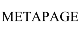 METAPAGE trademark