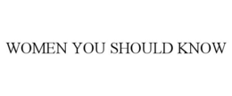 WOMEN YOU SHOULD KNOW trademark