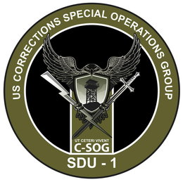 US CORRECTIONS SPECIAL OPERATIONS GROUP UT CETERI VIVENT C-SOG SDU-1 trademark