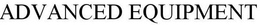 ADVANCED EQUIPMENT trademark