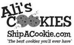 ALI'S COOKIES SHIPACOOKIE.COM "THE BESTCOOKIES YOU'LL EVER HAVE" trademark