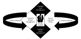 CATALOG & ASSET MANAGEMENT PRODUCT LIFECYCLE PRODUCT & PROJECT MANAGEMENT SERVICE PORTFOLIO SERVICE COSTING & BILLING FINANCIAL LIFECYCLE SUPPLIER / VENDOR MANAGEMENT trademark