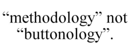 "METHODOLOGY" NOT "BUTTONOLOGY". trademark