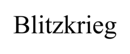 BLITZKRIEG trademark