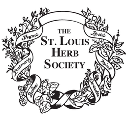 THE ST. LOUIS HERB SOCIETY THYME ROSEMARY BALM ROSES MINT LAVENDER trademark