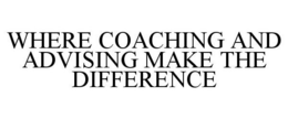 WHERE COACHING AND ADVISING MAKE THE DIFFERENCE trademark