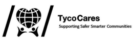 TYCO CARES SUPPORTING SAFER SMARTER COMMUNITIES trademark
