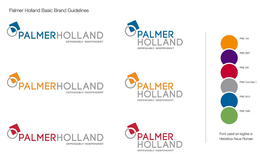 PALMER HOLLAND BASIC BRAND GUIDELINES PALMER HOLLAND DEPENDABLY INDEPENDENT trademark
