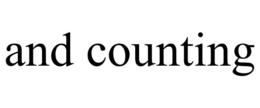 AND COUNTING trademark