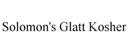 SOLOMON'S GLATT KOSHER trademark