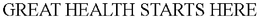 GREAT HEALTH STARTS HERE trademark