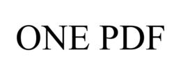 ONE PDF trademark