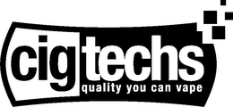 CIGTECHS QUALITY YOU CAN VAPE trademark