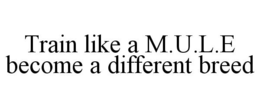 TRAIN LIKE A M.U.L.E BECOME A DIFFERENT BREED trademark