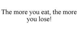 THE MORE YOU EAT, THE MORE YOU LOSE! trademark