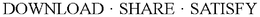 DOWNLOAD · SHARE · SATISFY trademark