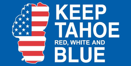KEEP TAHOE RED, WHITE AND BLUE trademark