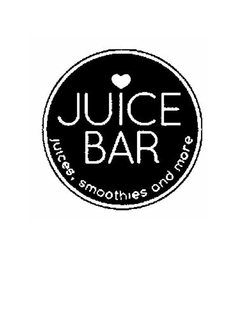 JUICE BAR JUICES, SMOOTHIES AND MORE trademark