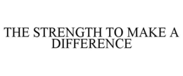 THE STRENGTH TO MAKE A DIFFERENCE trademark