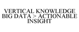VERTICAL KNOWLEDGE BIG DATA > ACTIONABLE INSIGHT trademark