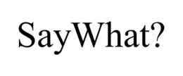 SAYWHAT? trademark