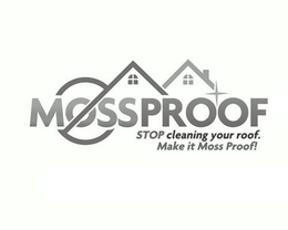 MOSSPROOF STOP CLEANING YOUR ROOF. MAKEIT MOSS PROOF! trademark