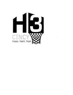 H3 CINCY HOOPS. HEART. HOPE. trademark