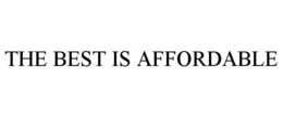 THE BEST IS AFFORDABLE trademark
