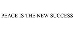 PEACE IS THE NEW SUCCESS trademark