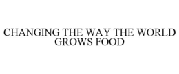 CHANGING THE WAY THE WORLD GROWS FOOD trademark