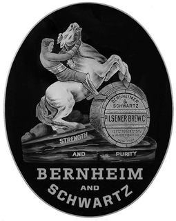 BERNHEIMER & SCHWARTZ PILSENER BREW. CO. 127TH TO 129TH ST. & AMSTERDAM AVE O NEW YORK STRENGTH AND PURITY BERNHEIM AND SCHWARTZ trademark