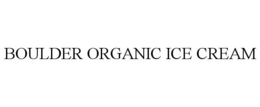 BOULDER ORGANIC ICE CREAM trademark