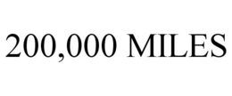 200,000 MILES trademark