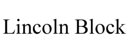 LINCOLN BLOCK trademark