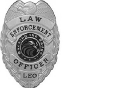 LAW ENFORCEMENT BACKING THE BADGE OFFICER LEO trademark