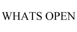 WHATS OPEN trademark