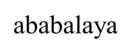 ABABALAYA trademark