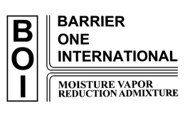 BOI BARRIER ONE INTERNATIONAL MOISTURE VAPOR REDUCTION ADMIXTURE trademark