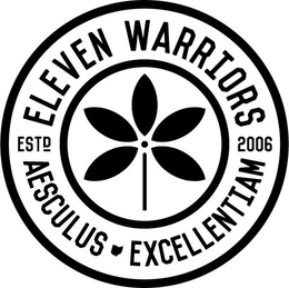 ELEVEN WARRIORS ESTD 2006 AESCULUS EXECELLENTIAM trademark