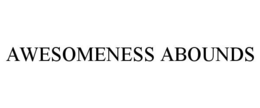 AWESOMENESS ABOUNDS trademark