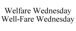 WELFARE WEDNESDAY WELL-FARE WEDNESDAY trademark