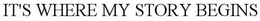 IT'S WHERE MY STORY BEGINS trademark
