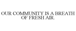 OUR COMMUNITY IS A BREATH OF FRESH AIR. trademark