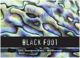 BLACK FOOT 2014 SAUVIGNON BLANC MARLBOROUGH trademark