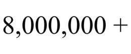 8,000,000 + trademark