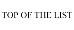 TOP OF THE LIST trademark