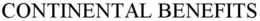 CONTINENTAL BENEFITS trademark