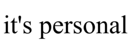 IT'S PERSONAL trademark