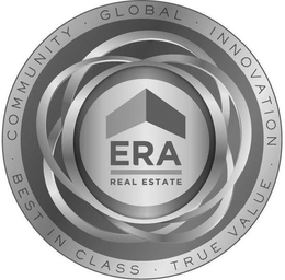 ERA REAL ESTATE GLOBAL · INNOVATION · TRUE VALUE · BEST IN CLASS · COMMUNITY trademark